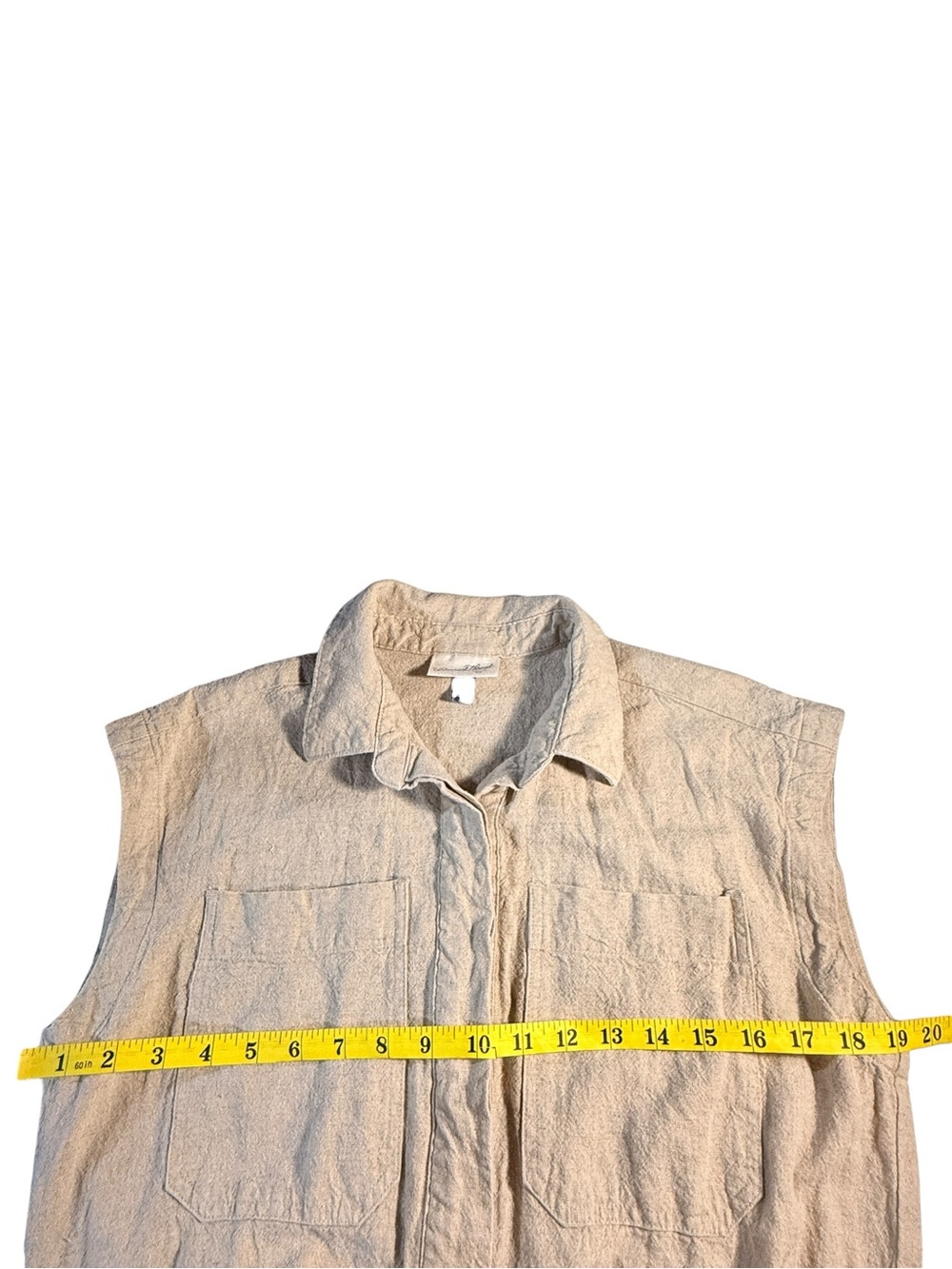 Universal Thread Linen Blend Utility Jumpsuit Size 10 Drawstring Waist Button - Picture 7 of 13